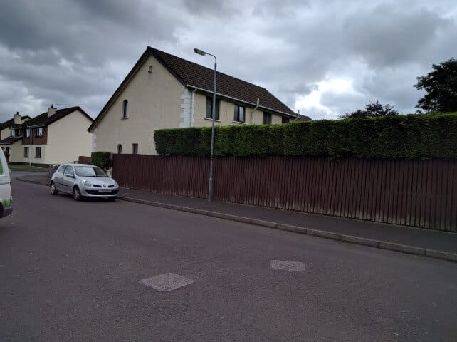 high hedge cut with section reduced