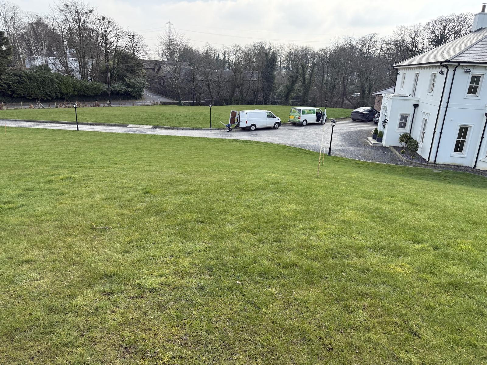 Large lawn looked after by Premier Lawns, out towards Royal Hillsborough